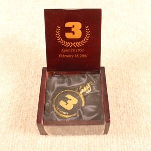 Dale Earnhardt Sr #3 Memorial Pocket Watch in Wooden Display Box NASCAR Tribute